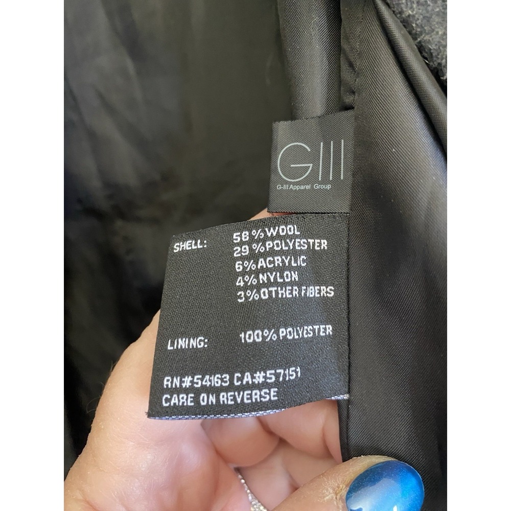 Black Rivet Wool‎ Blend Black Double Breasted Zip Pockets Peacoat Women M - Picture 3 of 12